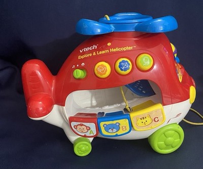 VTech Explore Learn Helicopter Chopper Educational Toy  Preowned Tested Working