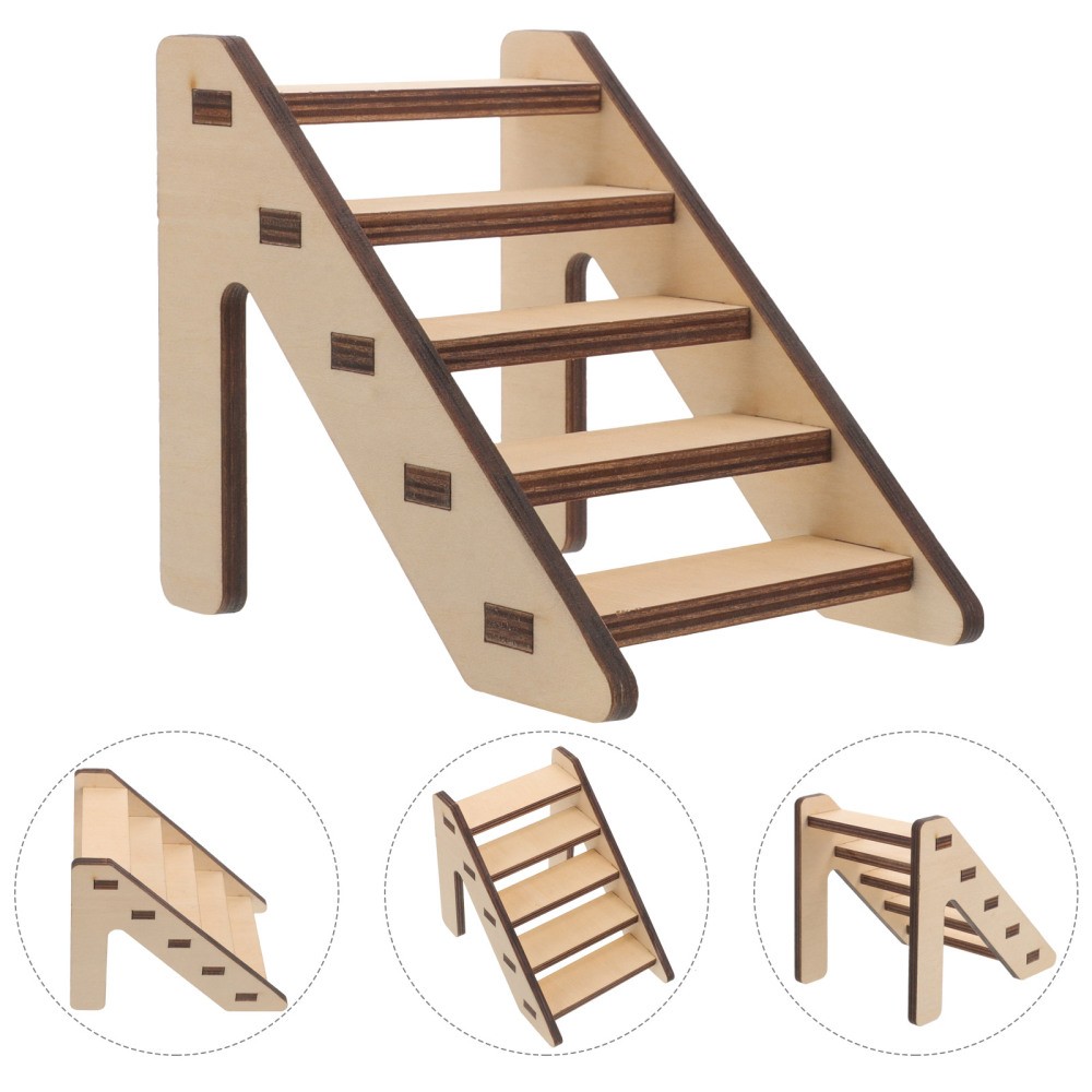 Wooden Small Pet Ramp for Chinchilla Hamster Cage Climbing Ladder Toy
