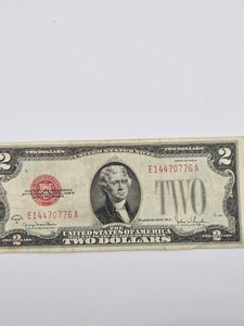 1928G $2 Two Dollar Red Seal United States Note E14470776A Fr#1508 