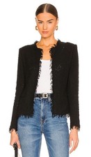 IRO Shavani Tweed Jacket Blazer Cardigan Black 40 US 6 Classic Staple Transition