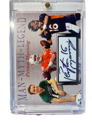 Man Myth Legend Peyton Manning Limited Edition Cut Autograph #/1000 Football