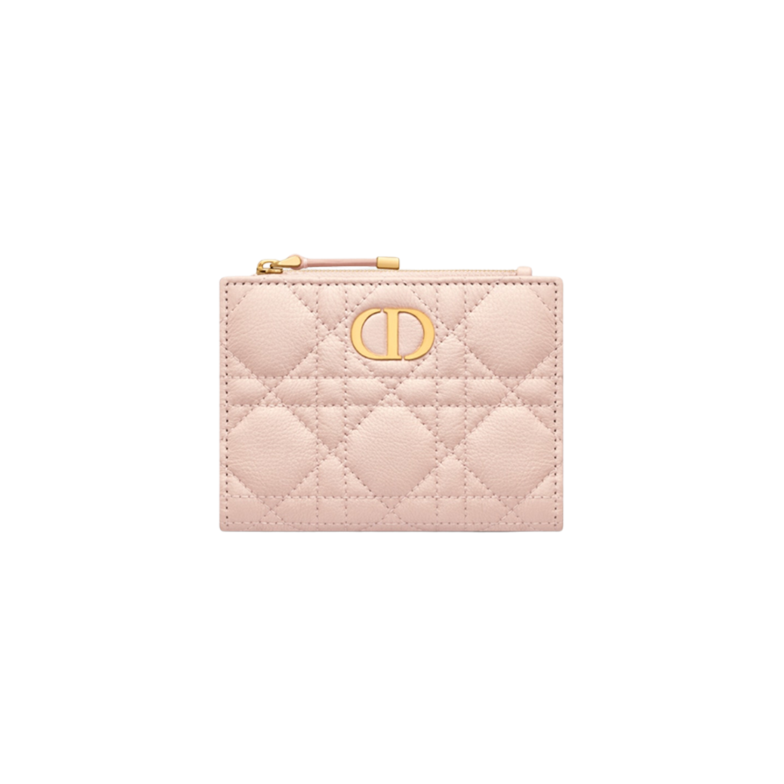 Dior Caro Dahlia Wallet in Soft Powder Pink Supple Leather  