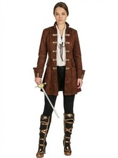 Jacke Piratin Steampunk deluxe Damen Kostüm Mantel Frack Piratenmantel Fasching