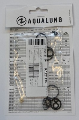 Aqualung 2. Stufe Service Kit für TITAN / Helix / Core / Legend / Mikron NEU