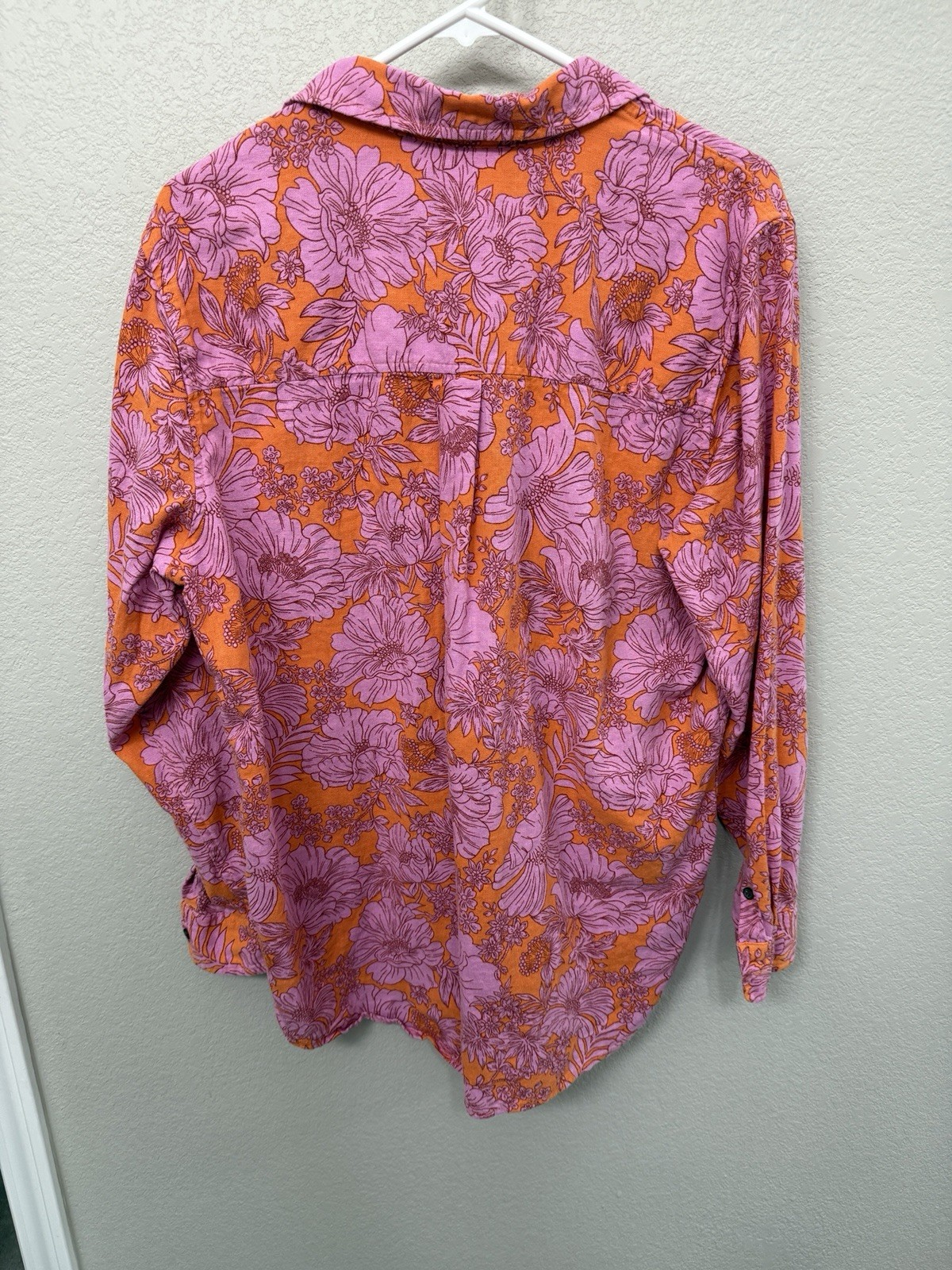 Universal Thread top Blouse Button Pink Floral La… - image 2