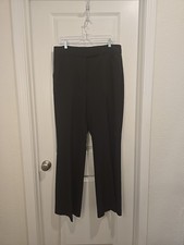 Express Editor Pants Womens 14R Wide Leg Relaxed Trouser Mid Rise Black Pockets