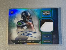 2012 Russell Wilson Rookie Patch Auto 1/1 True One Of One Topps Triple Threads