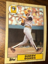 Barry Bonds 1987 Topps Rookie Card. rookie card picture