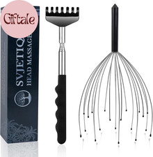 Head Massager Back Scratcher, 20 Fingers Head Scratcher Scalp Massager Extenda