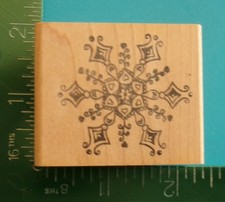 Sarasota Stamps INTRICATE SNOWFLAKE Rubber Stamp Christmas Winter