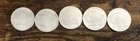 Lot of 5 -  Silver Buffalo Rounds 1  Troy oz 0.999 Fine Silver  in Each