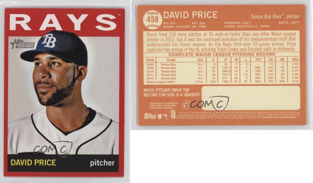 2013 Topps Heritage Retail Red David Price #458 0w8 | eBay