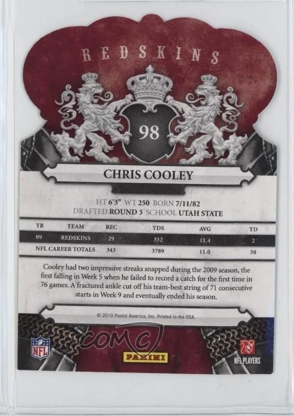 2010 Panini Crown Royale Chris Cooley #98 - Image 2 of 2