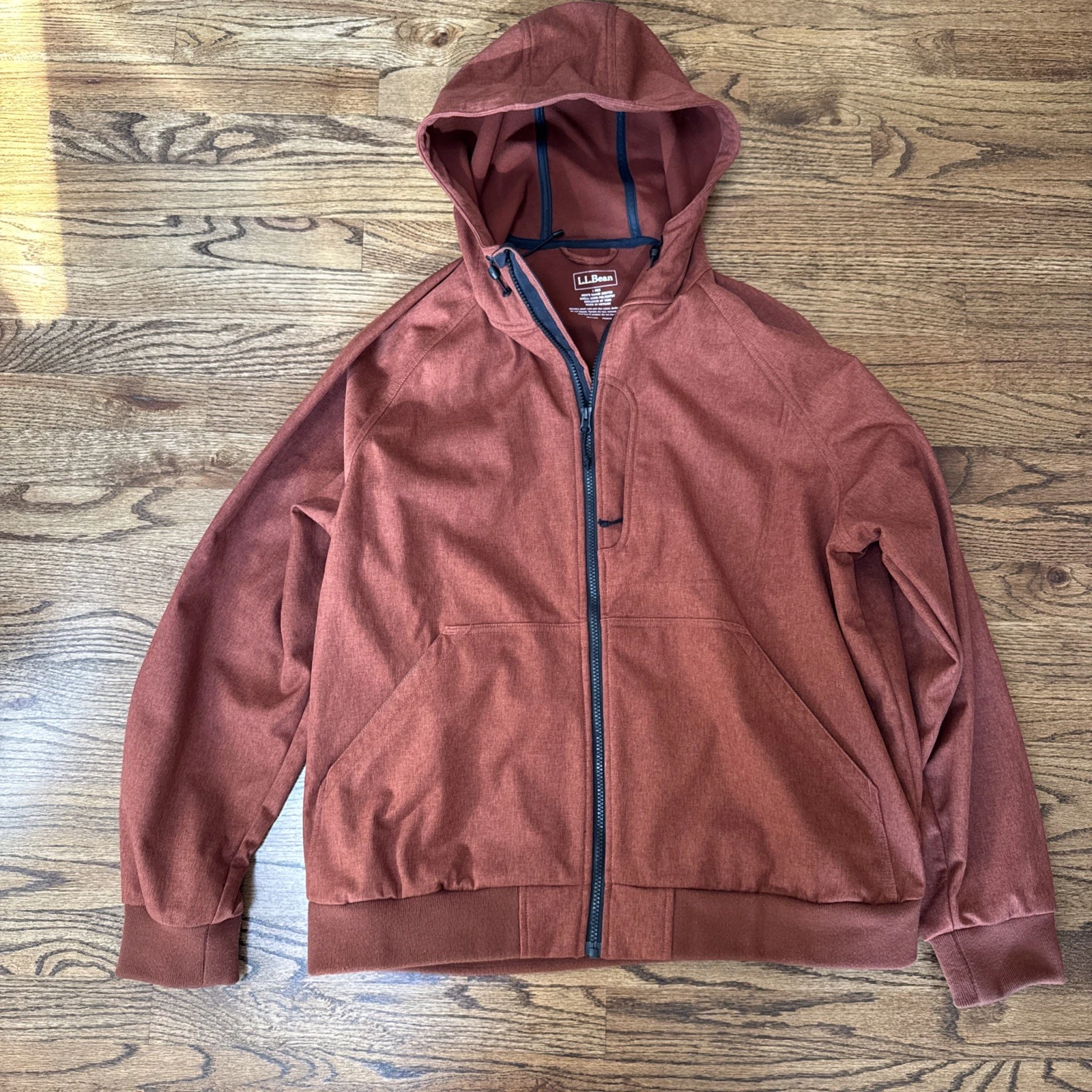 L.L. Bean Full Zip Windbreaker/Bomber Water Resistant Hooded Jacket - L