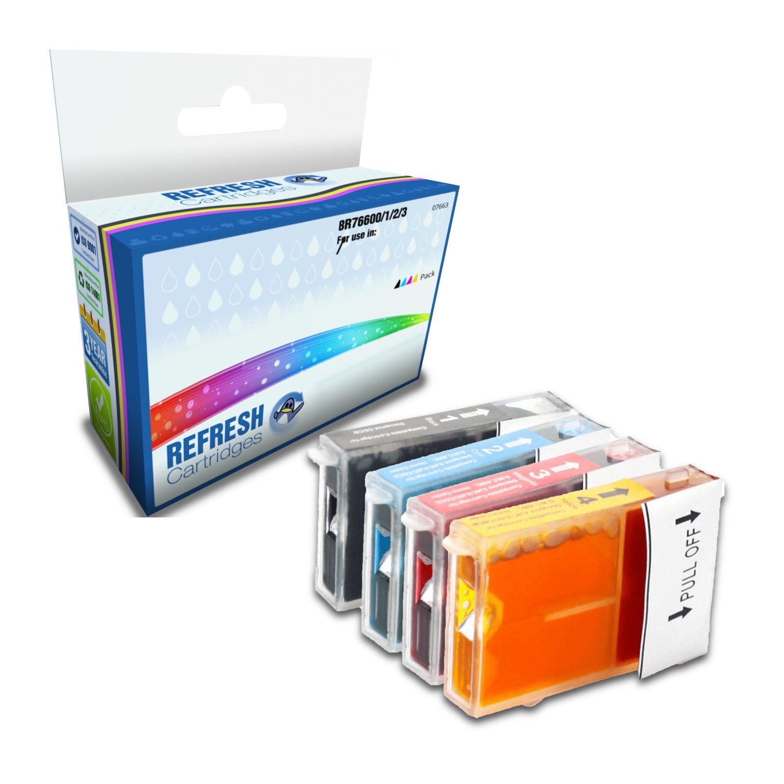 Refresh Cartridges Full Set 8R76600/1/2/3 Ink Compatible With Xerox Printers