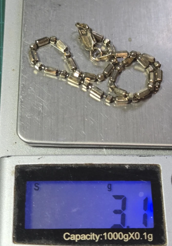 Vintage Stamped 925 Sterling Silver Italy Milor Ball Bead Chain Bracelet - Image 4 of 4