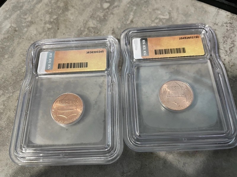2025 P And 2025 D  Lincoln Shield Cent MS66 RD.  Last Year of Issue