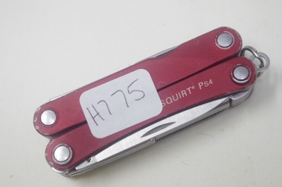 Retired Red Supreme Leatherman Squirt PS4 Multi-Tool Pocket Knife