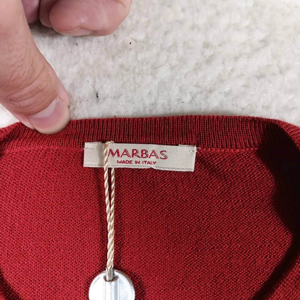 Marbas Sweater Mens Medium Red Masters Tournament Augusta Merino Wool NWT - Image 2 of 4