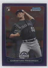 2012 Bowman Chrome Purple Refractor /199 Christian Friedrich #207 Rookie RC
