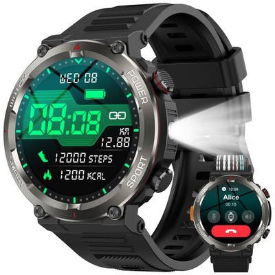 Blackview Für Xiaomi Android Smartwatch Herren Taktisch Militär Bluetooth Anruf