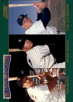 B2272- 1992 Score Franchise #4 Musial Mantle Yaz Baseball Karte - NM-MT - Bild 1 von 2