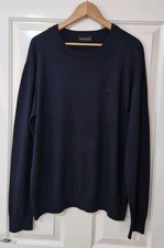 Emporio Armani Men's Navy Crew Neck Long Sleeve Pullover Jumper XL