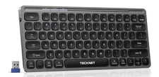 NEW TECKNET Wireless Bluetooth Keyboard Slim Rechargeable Multi-Device Quiet