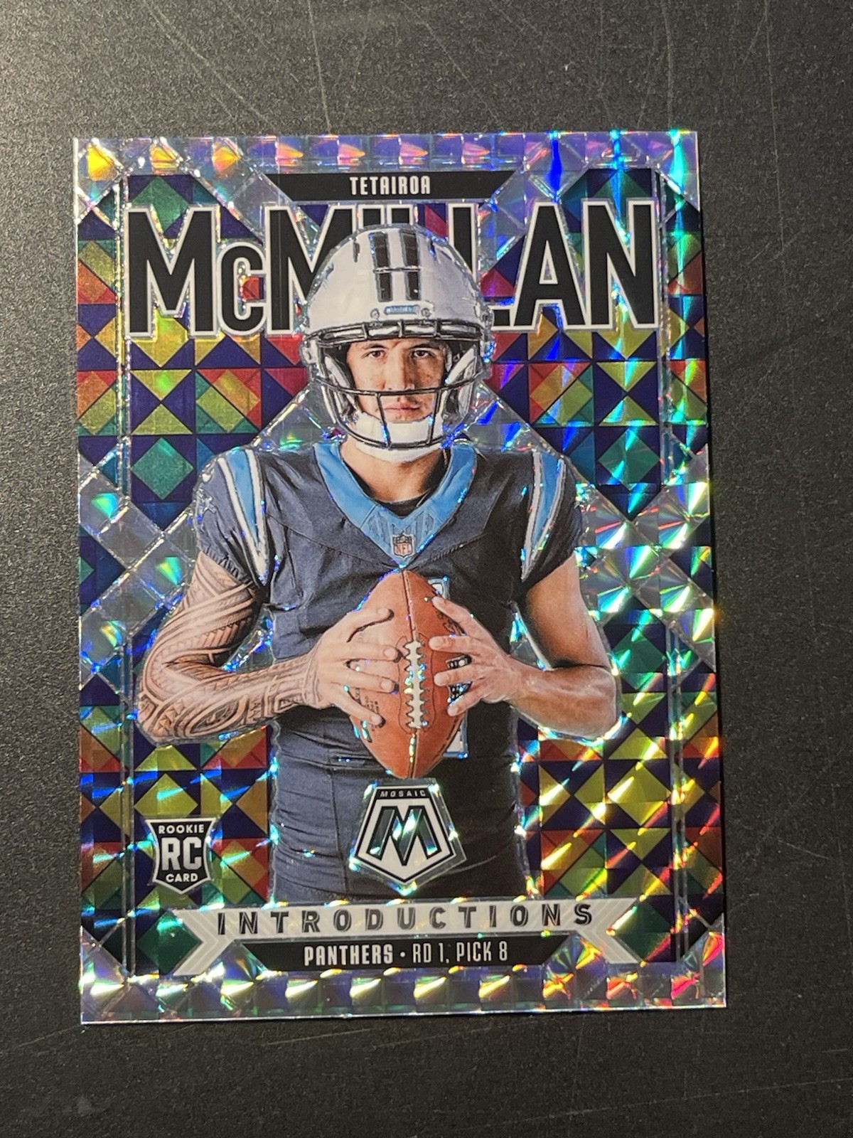 2025 Mosaic Introductions Silver Mosaic Prizm #8 Tetairoa McMillan Panthers RC