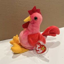 Ty Beanie Baby Strut the Rooster DOB March 8, 1996 Near Mint