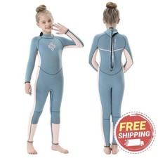 Seaskin Kids Wetsuit Size 8, Blue/Pink, Neoprene Thermal, Multi Functional