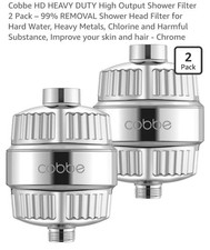 Cobbe 2 Pack High Output Shower Head Filter 99 Removal Heavy Metals Chlorine