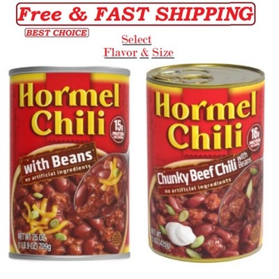 Hormel Chili Beans No artificial ingredients, Select Flavor Size.
