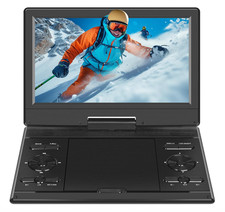 Portable DVD Player - 12.1" Swivel Screen, Stereo Sound, Multiple Cables Remote