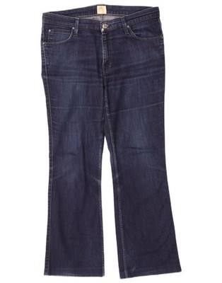Lee Damen Marion Bootcut Jeans W32 L27 dunkelblau Baumwolle AD03