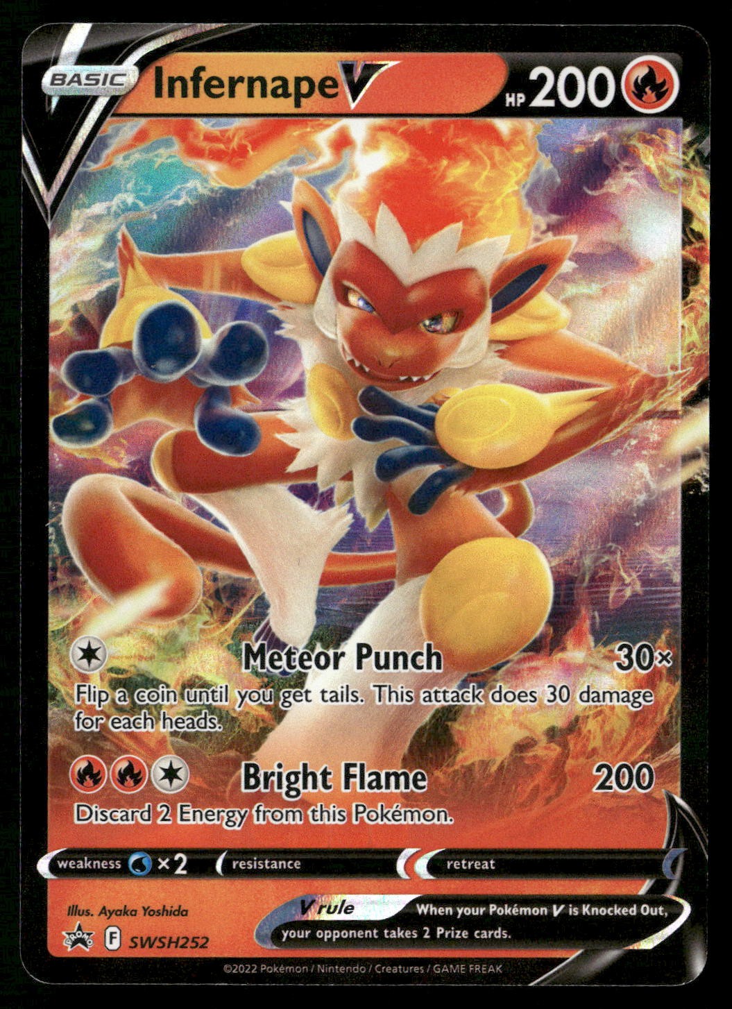 Infernape V SWSH252 Holo Promo Sword & Shield Promo Pokemon NM/M