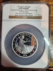 5 Oz Silver George T Morgan UNION Proposed Design 1876 Struck 2010,NGC GEM PROOF