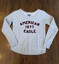 American Eagle Outfitters Pullover Scoop Neck Sweatshirt Womens XS Preppy Comfy