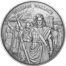 Silbermedaille 1 oz  Legendary Warriors  (13). William Wallace 999 Silber USA