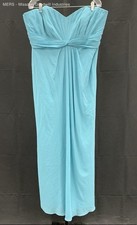 Alfred Angelo Women's Blue Solid Strapless Formal Gown Dress Size 16 UK 18