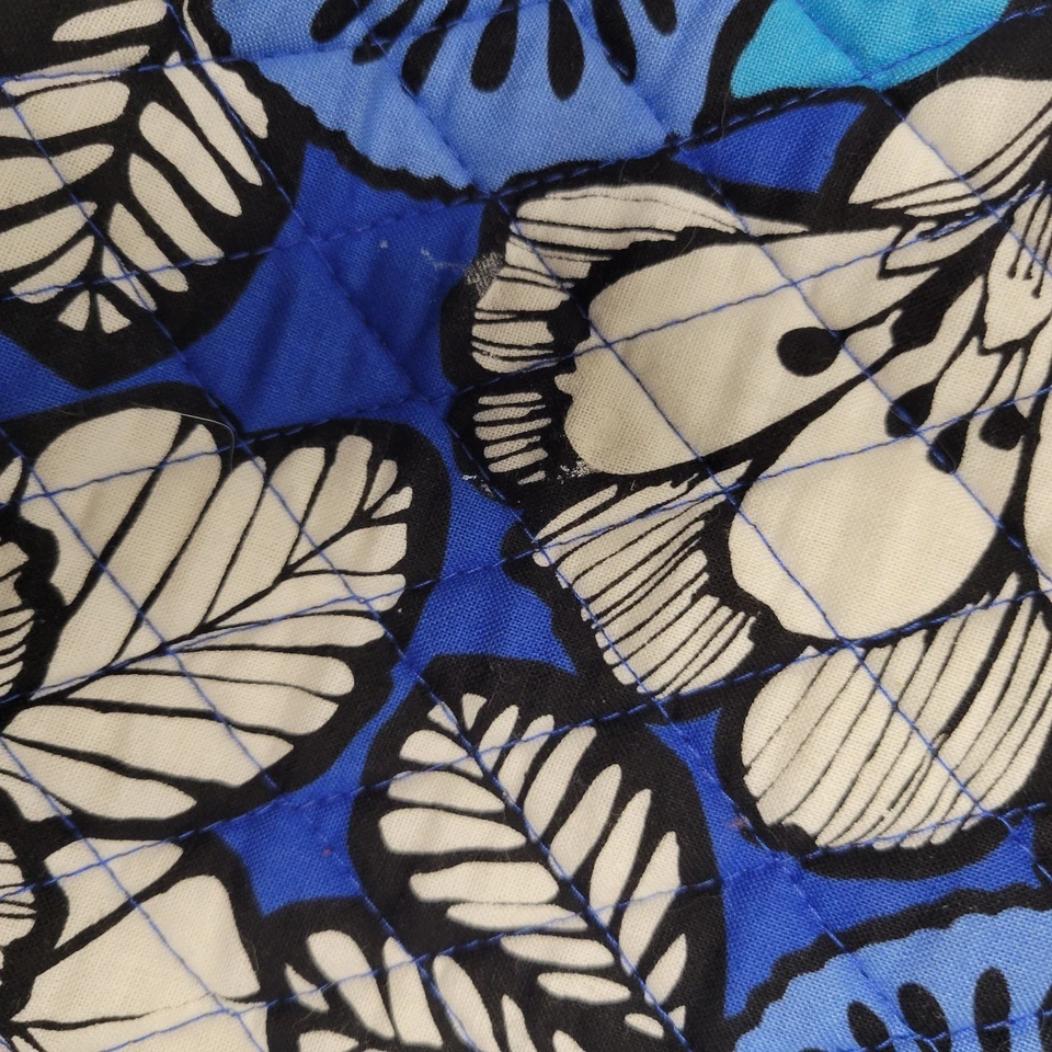 Bolso de Mano VERA BRADLEY Azul Bayou Floral (Retirado) con Correa de Cuero y Cierre de Cremallera  Foto 4 de 4