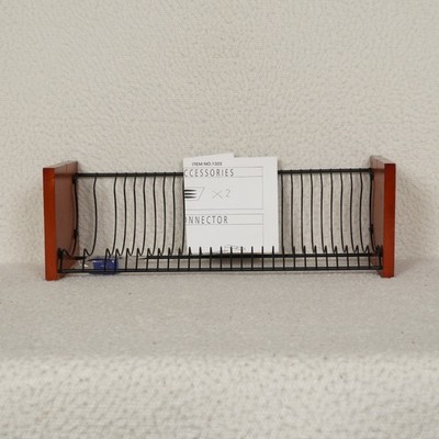 Atlantic 30 CD Stack Rack Model 1322 Black Wire Shelves Wood End Panels VTG