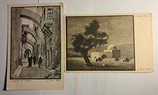 Judaica Palestine 2 postcards by  Benor-Kalter c.1930 .Check my other auctions. 