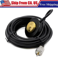 NMO Magnet Antenna Mount Base PL-259 Plug With 5M RG-58 Cable for Mobile Radio