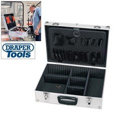 DRAPER ELECTRICIANS ENGINEERS ALUMINIUM TOOL CASE ADJUSTABLE INTERNAL DIVIDERS