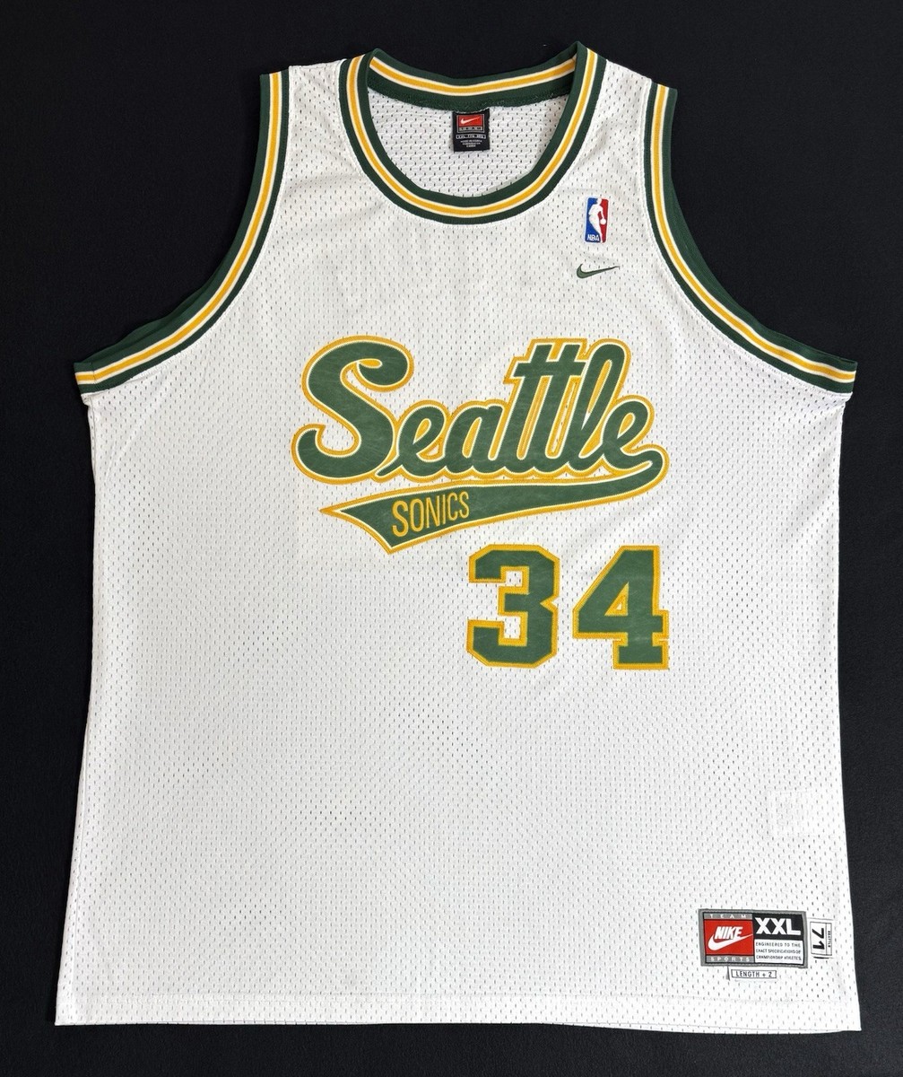 90s nba nike seattle 34 allen ユニフォーム Nike Mens 2XL Seattle Supersonics Sonics Ray Allen Basketball
