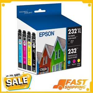 EPSON 232 Claria Ink High Capacity Black & Standard Color Cartridge Combo Pack
