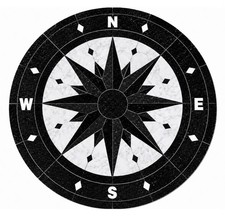 Floor Marble Medallion Texas Star Green Marble Luxury-2218