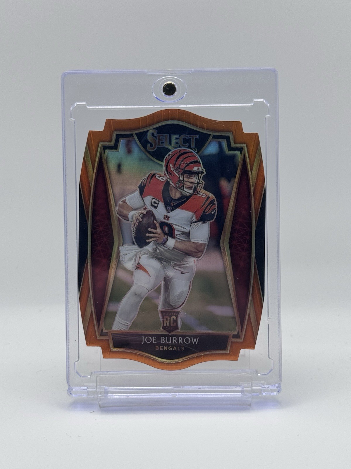 2020 Select Joe Burrow RC Orange Prizm Die Cut Premier Level #146 Bengals