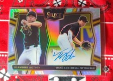 2025 Panini Select Tsung-Che Cheng Diamond Action Auto Card #DAS-TC Silver Prizm